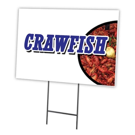 Crawfish Yard Sign & Stake Outdoor Plastic Coroplast Window